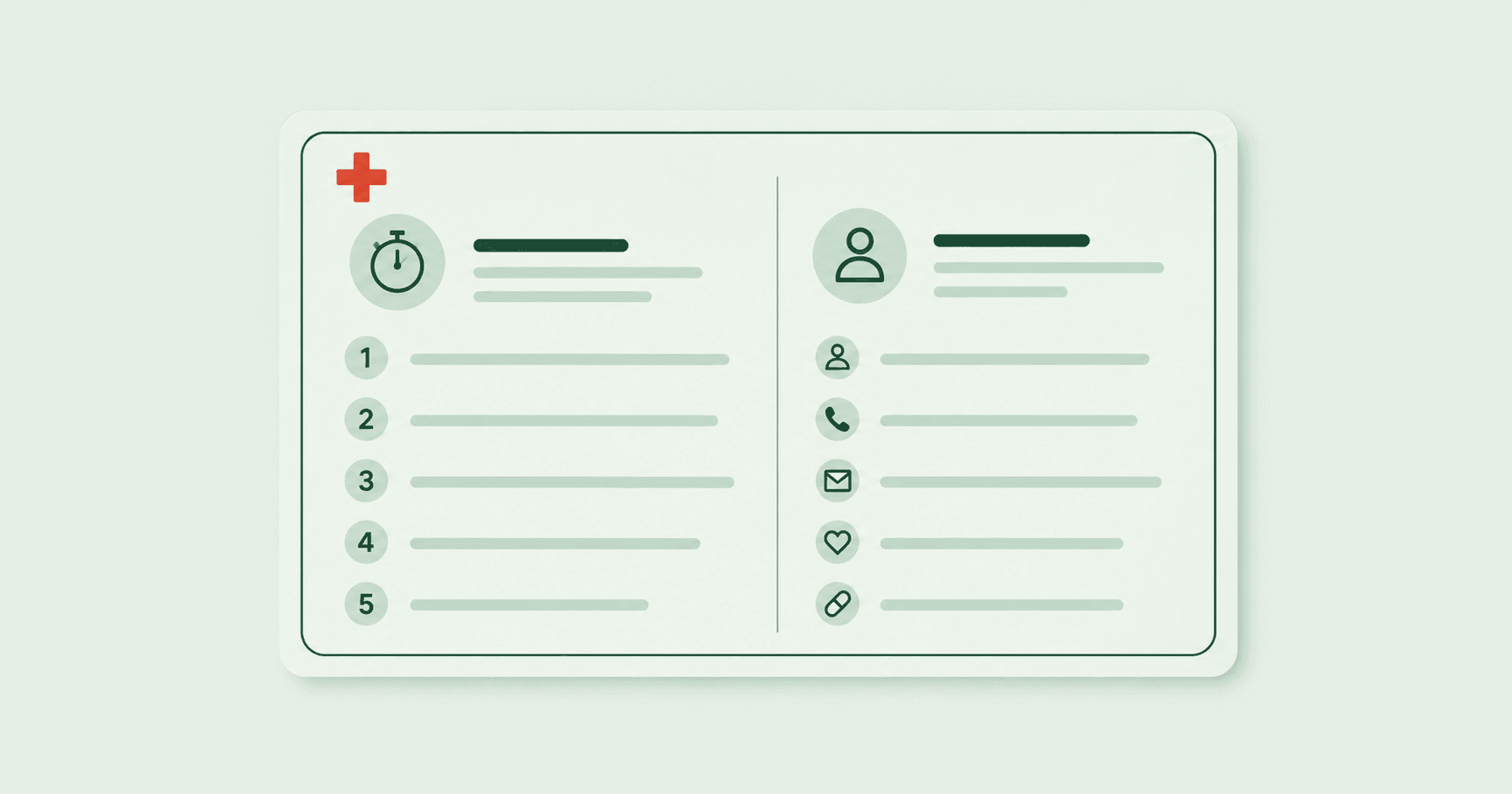 A wallet-sized epilepsy emergency card showing a seizure-response instruction panel beside a medical details panel